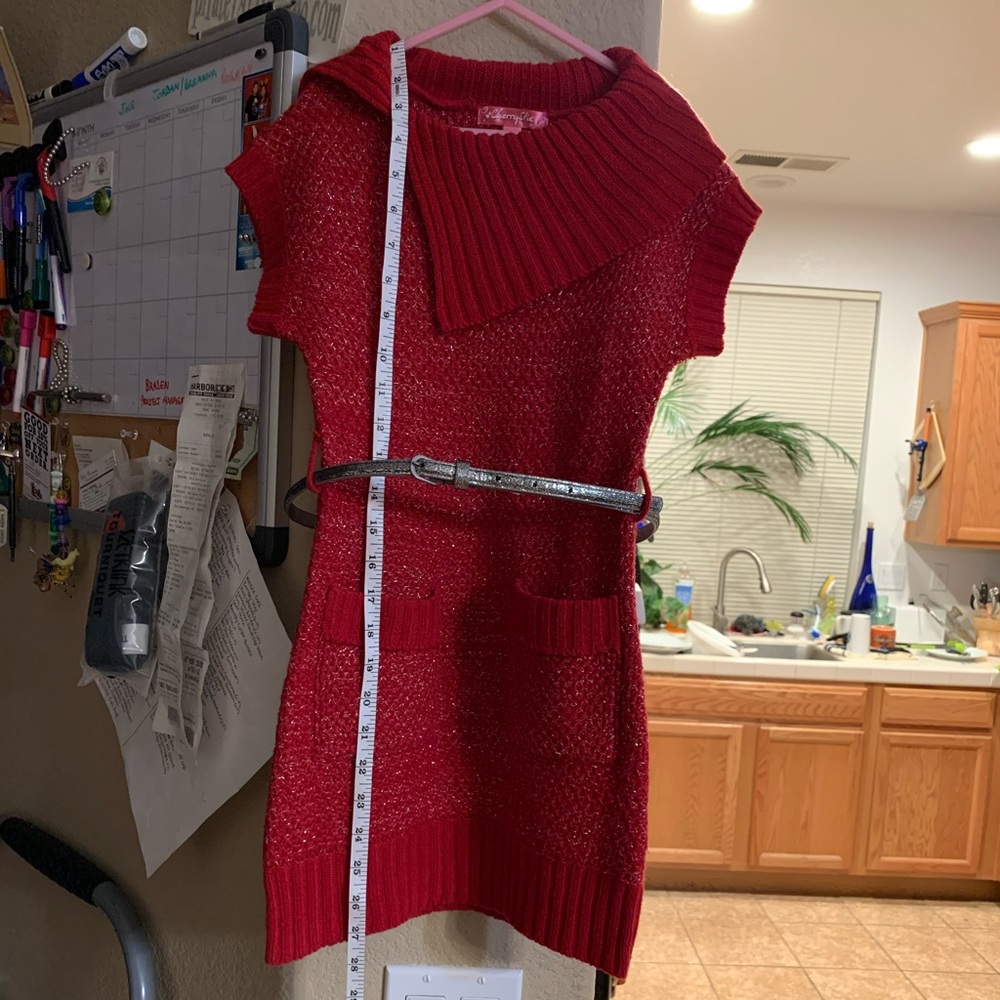 Girl’s red dress